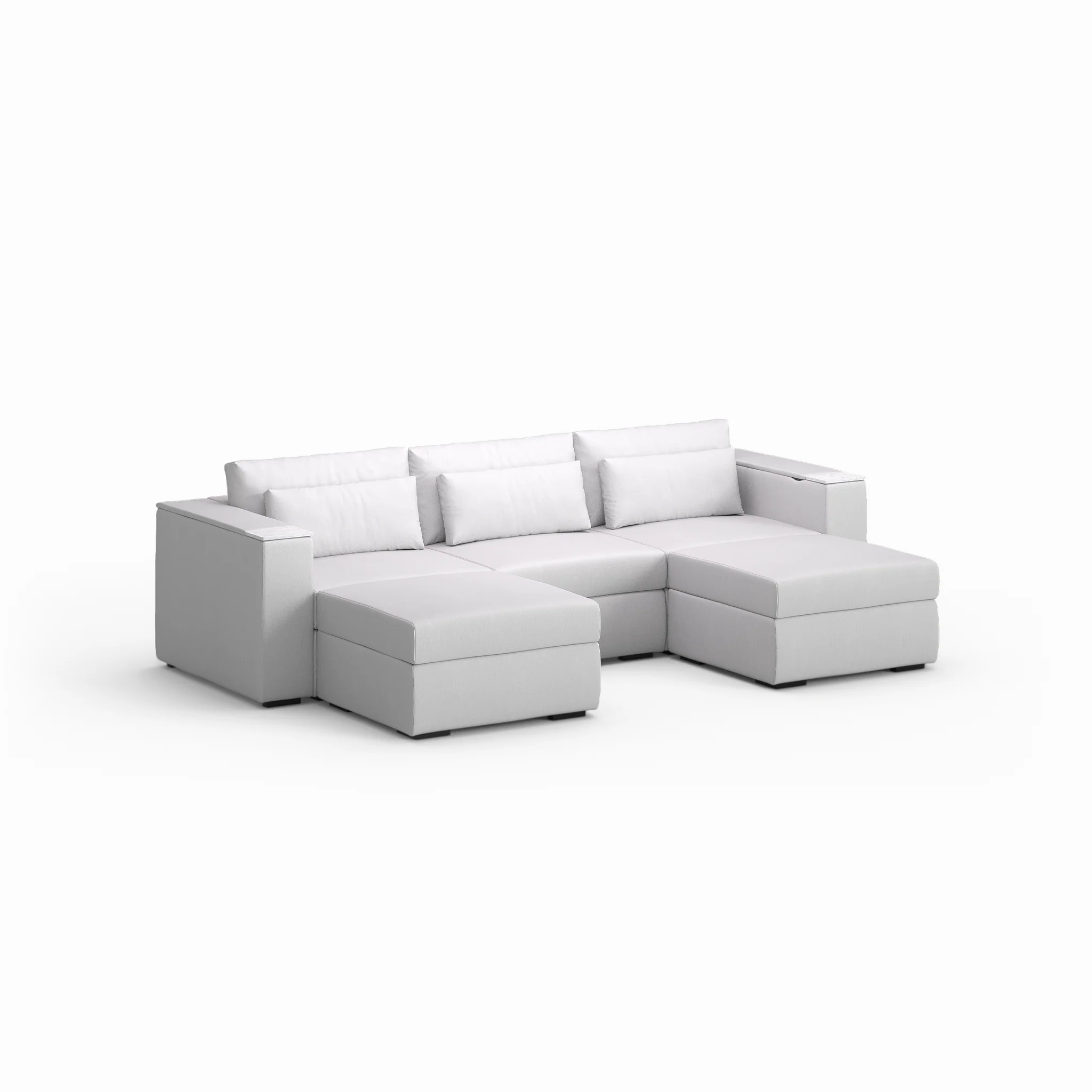 Three Seater - With 2 ottomans - Image 10