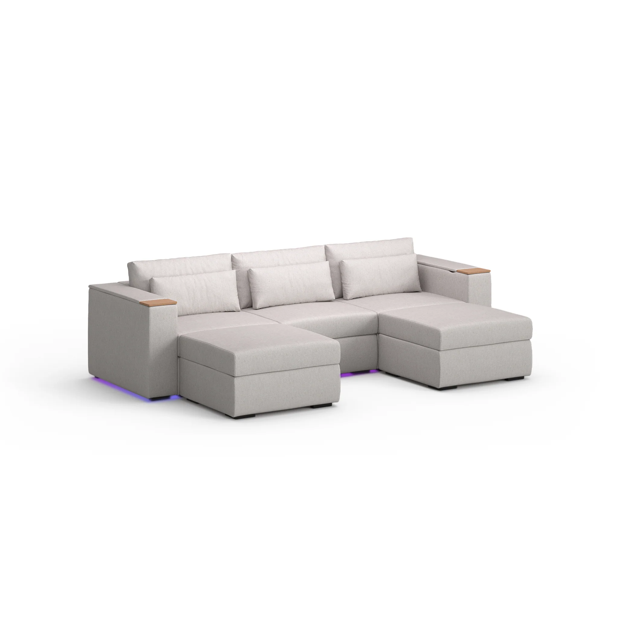Three Seater - With 2 ottomans - Image 51